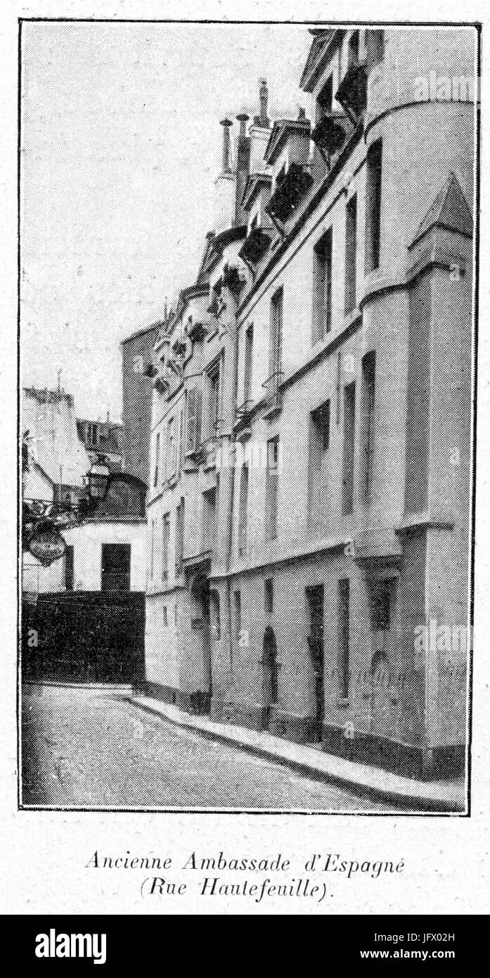 Clément Maurice Paris en plein air, BUC, 1897,173 Ancienne Ambassade d'Espagen (Rue Hautefeuille) Foto Stock