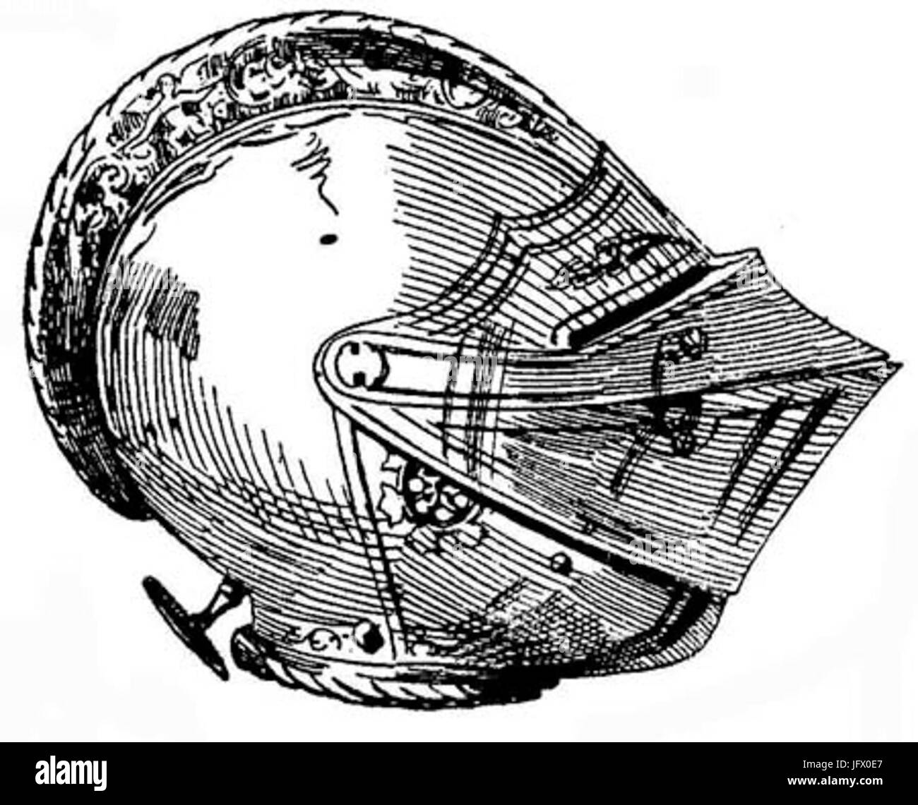 Chiudere Helm 28Burgundian29 di Ferdinando I di Czechia 26 Ungheria 28153029 da Wendelin Boeheim Foto Stock
