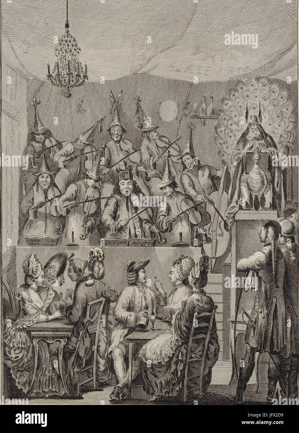 Concerto extraordinaire donné au Café des aveugles en septembre 1771 Foto Stock