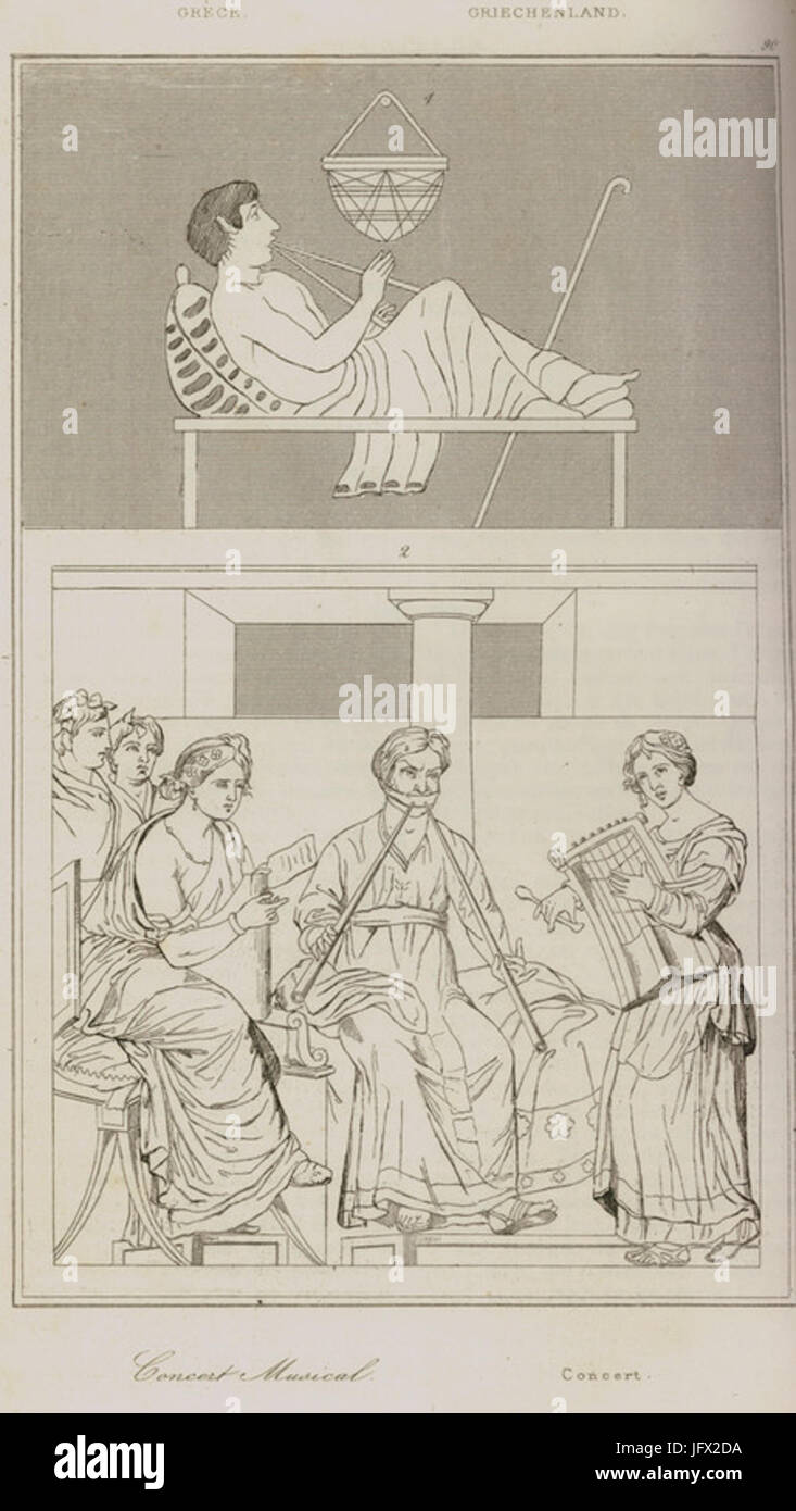 Concerto musicale - Pouqueville François Charles Hugues Laurent - 1835 Foto Stock