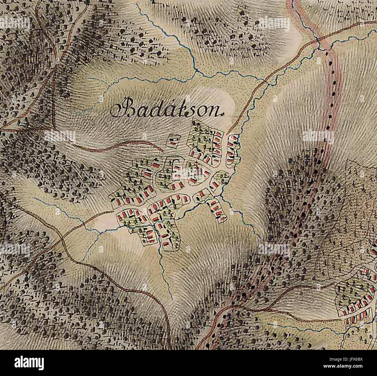 Bădăcin nel 18 secolo Foto Stock