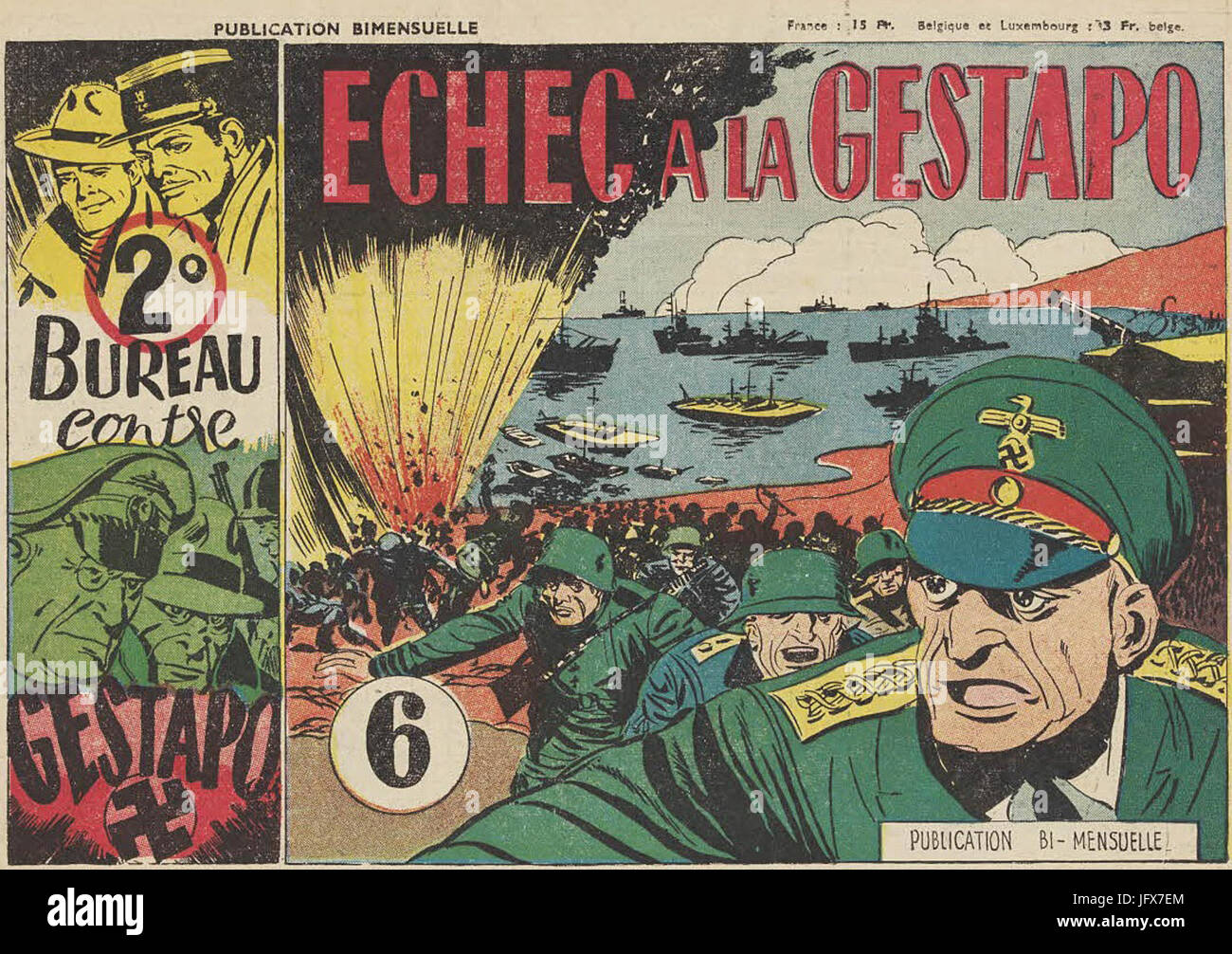 Bande dessinée intitulée Échec contre la Gestapo. - Archives Nationales - AE-II-3901 - (1) Foto Stock