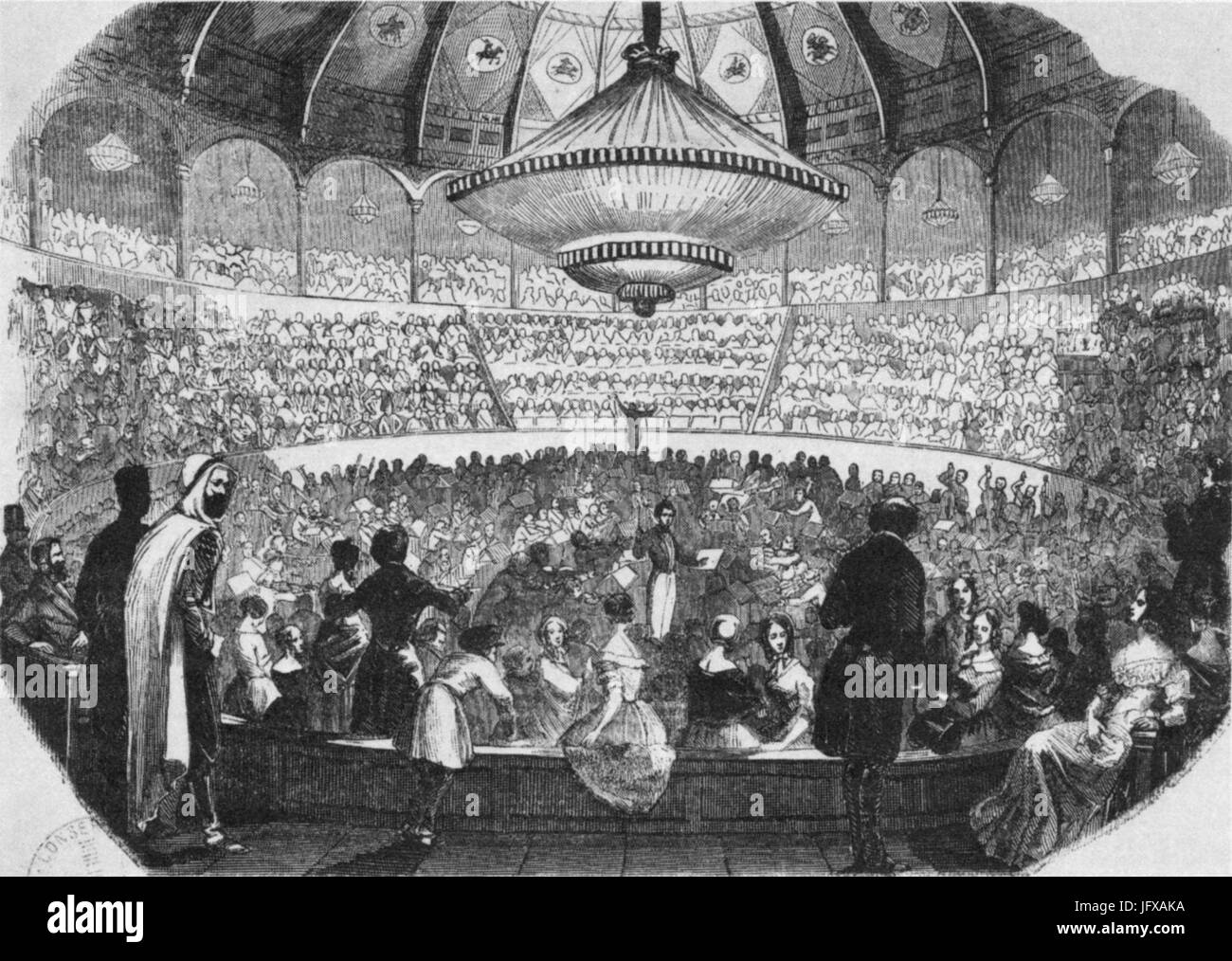 Berlioz concerto presso il Cirque Olympique des Champs-Élysées 1845 - Holoman 1989p316 Foto Stock