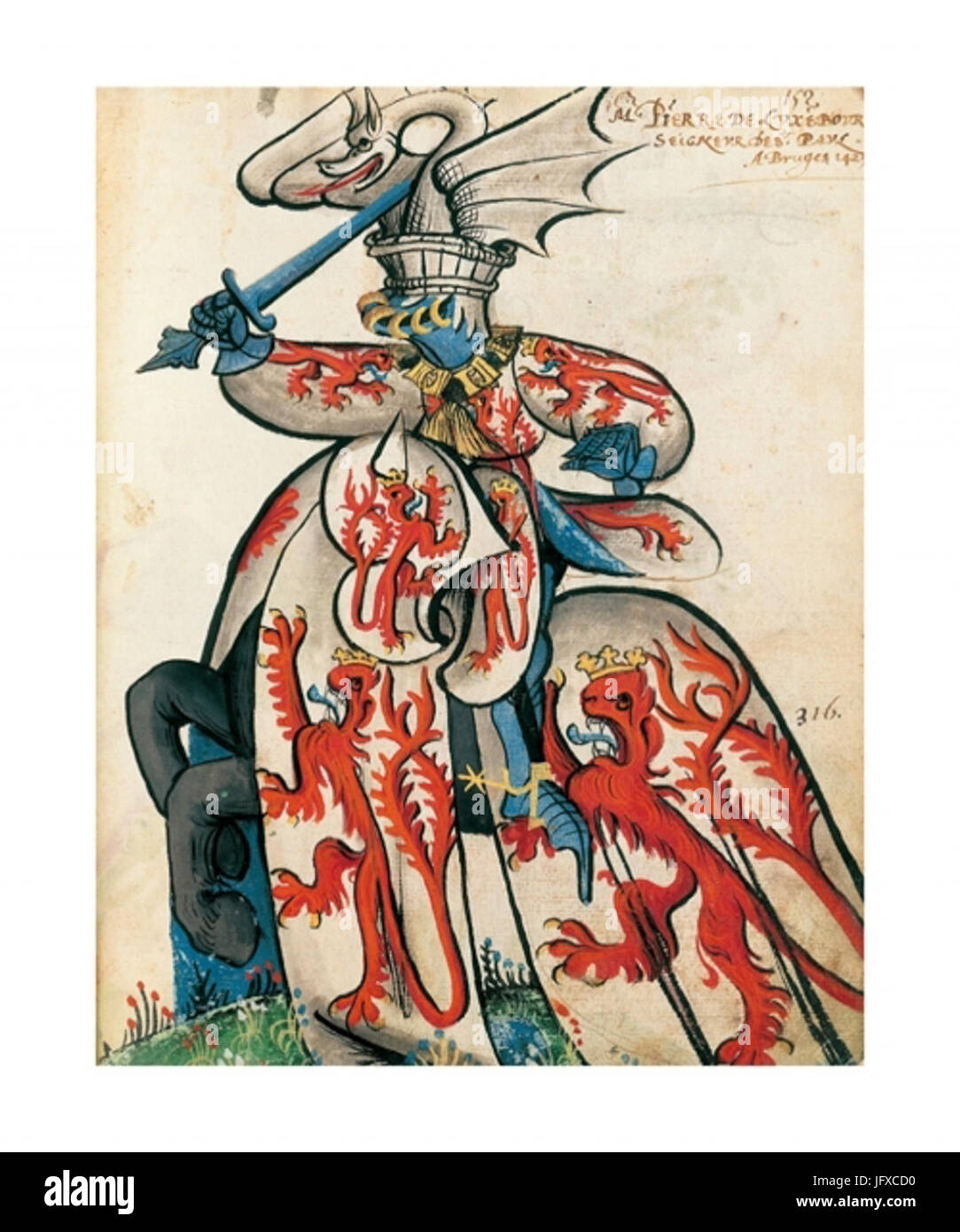 Armorial équestre Toison d or - Pierre de Luxembourg Foto Stock