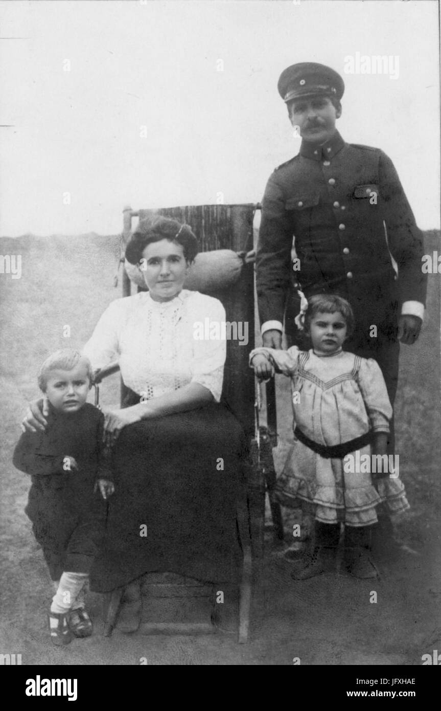 Deutsche Familie in Deutsch-Südwestafrika Foto Stock