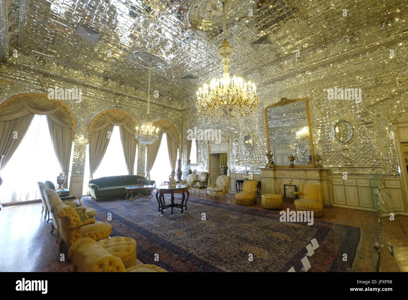 Sala brillante (TALARI-E BRELIAN),Golestan Palace,Tehran, Iran Foto Stock