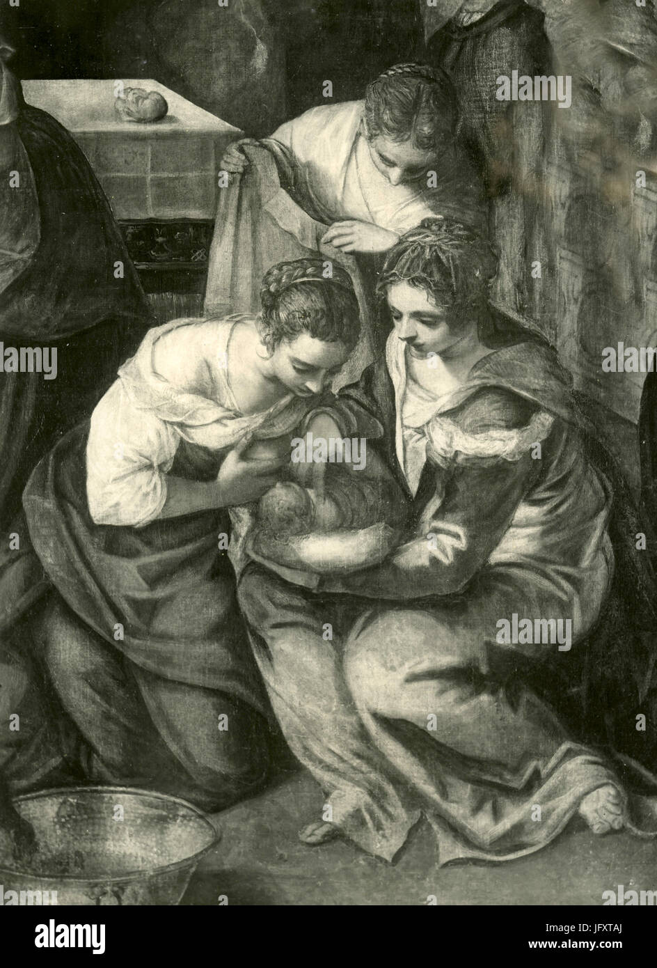 Data di nascita di San Giovanni Battista, dipinto di Jacopo Tintoretto, Venezia, Italia Foto Stock