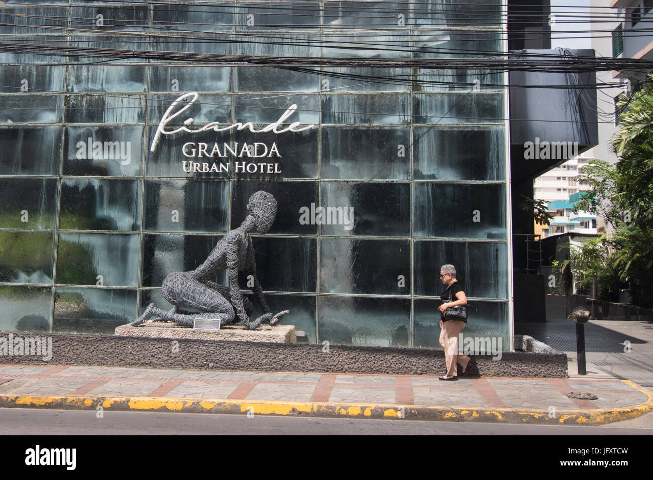 Hotel Granada vista frontale con artwork Foto Stock