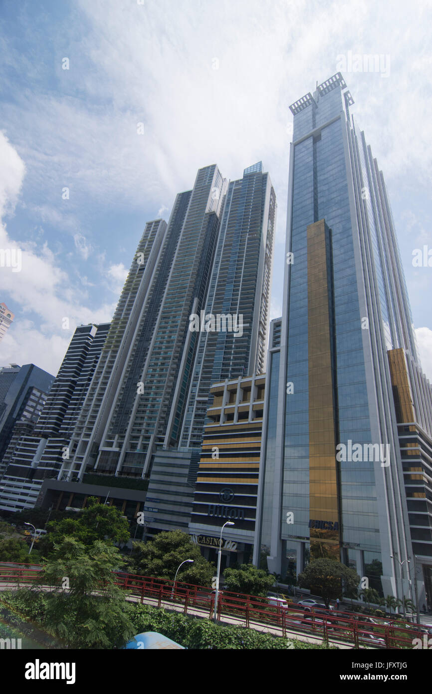 Bicsa edificio e appartamento alto edifici su Balboa Avenue Panama Panama Foto Stock