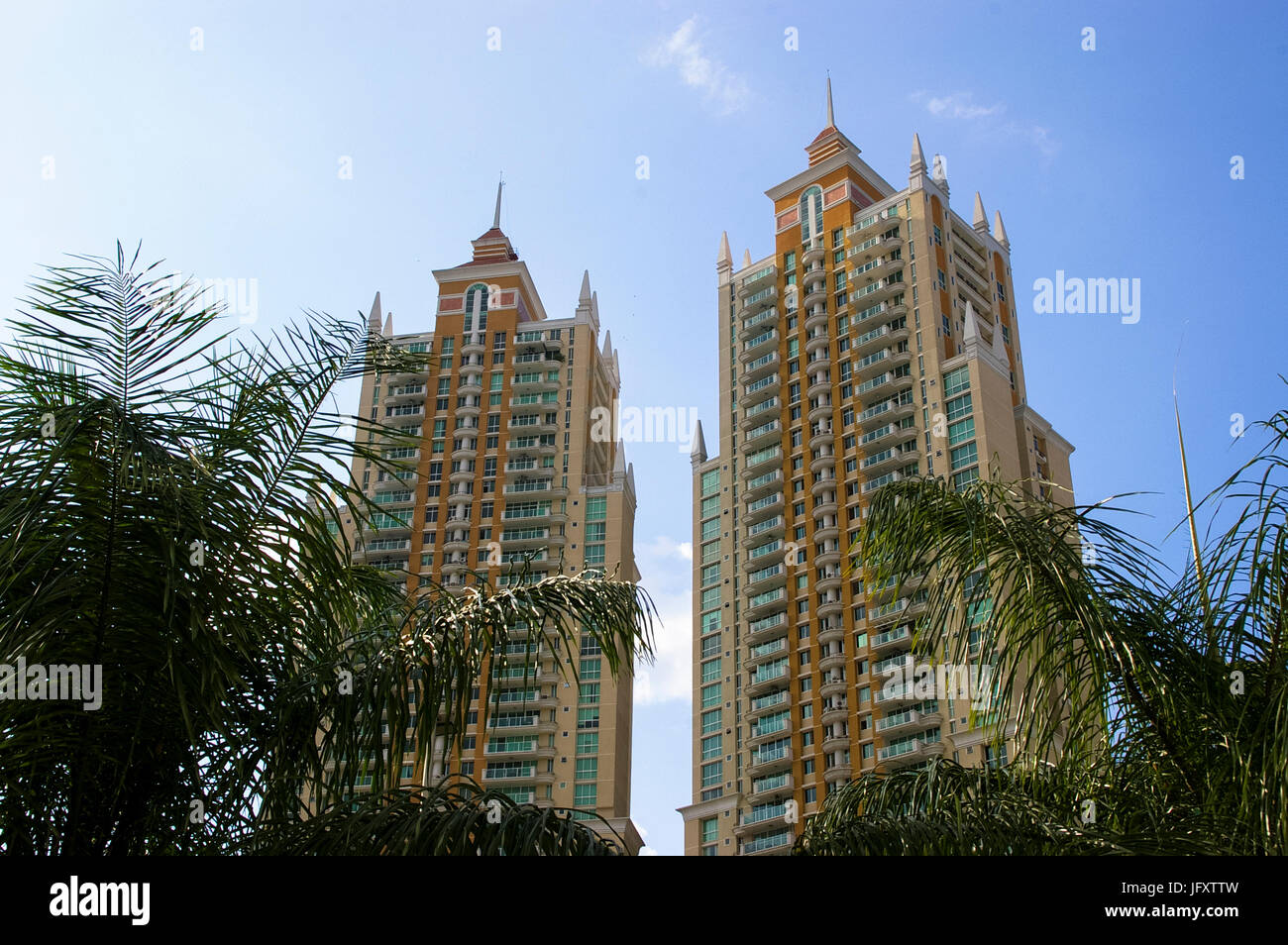 2 edifici di appartamenti nella città di Panama Panama Foto Stock