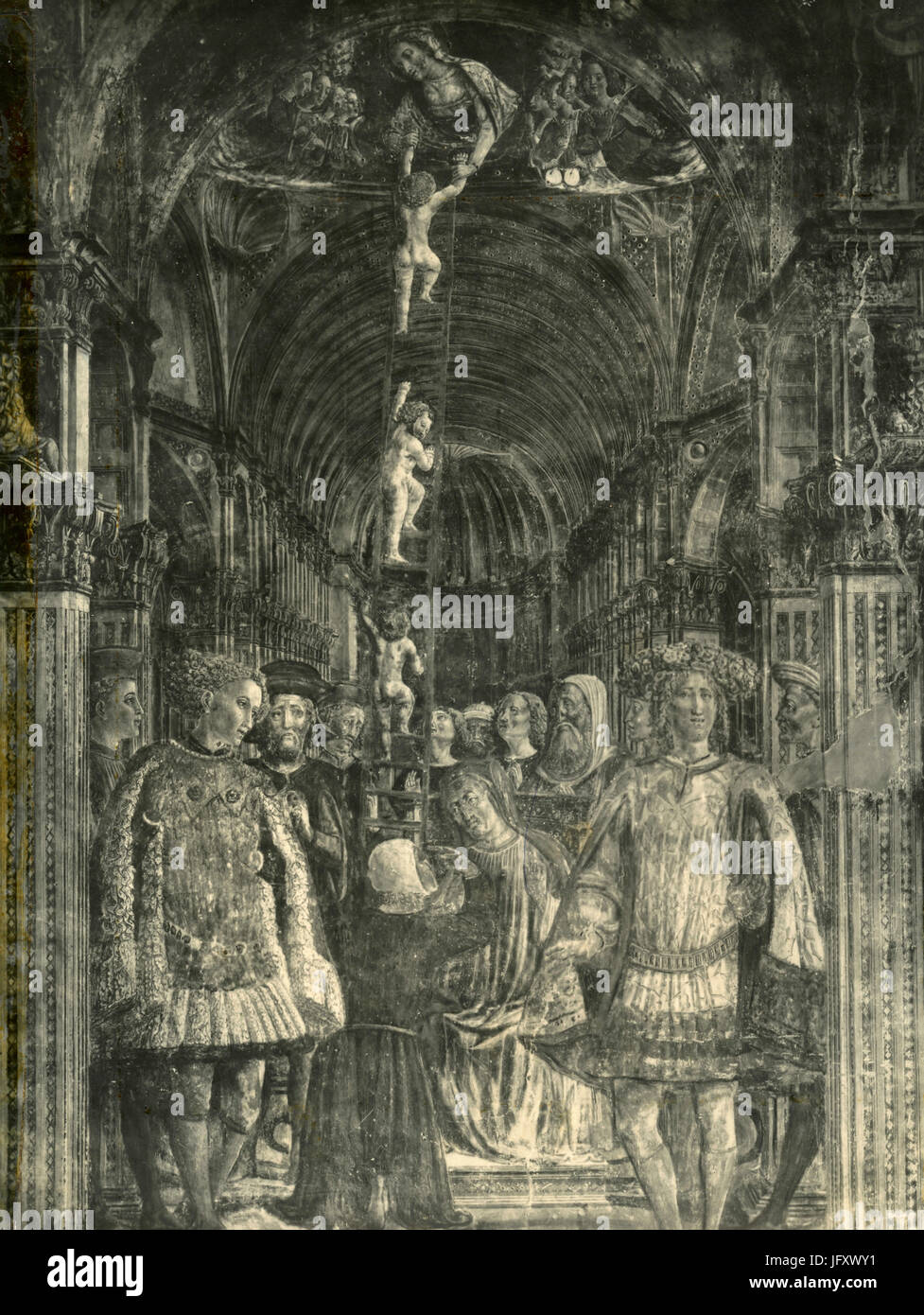 Salendo la scala, non identificato l'arte religiosa pittura Foto Stock