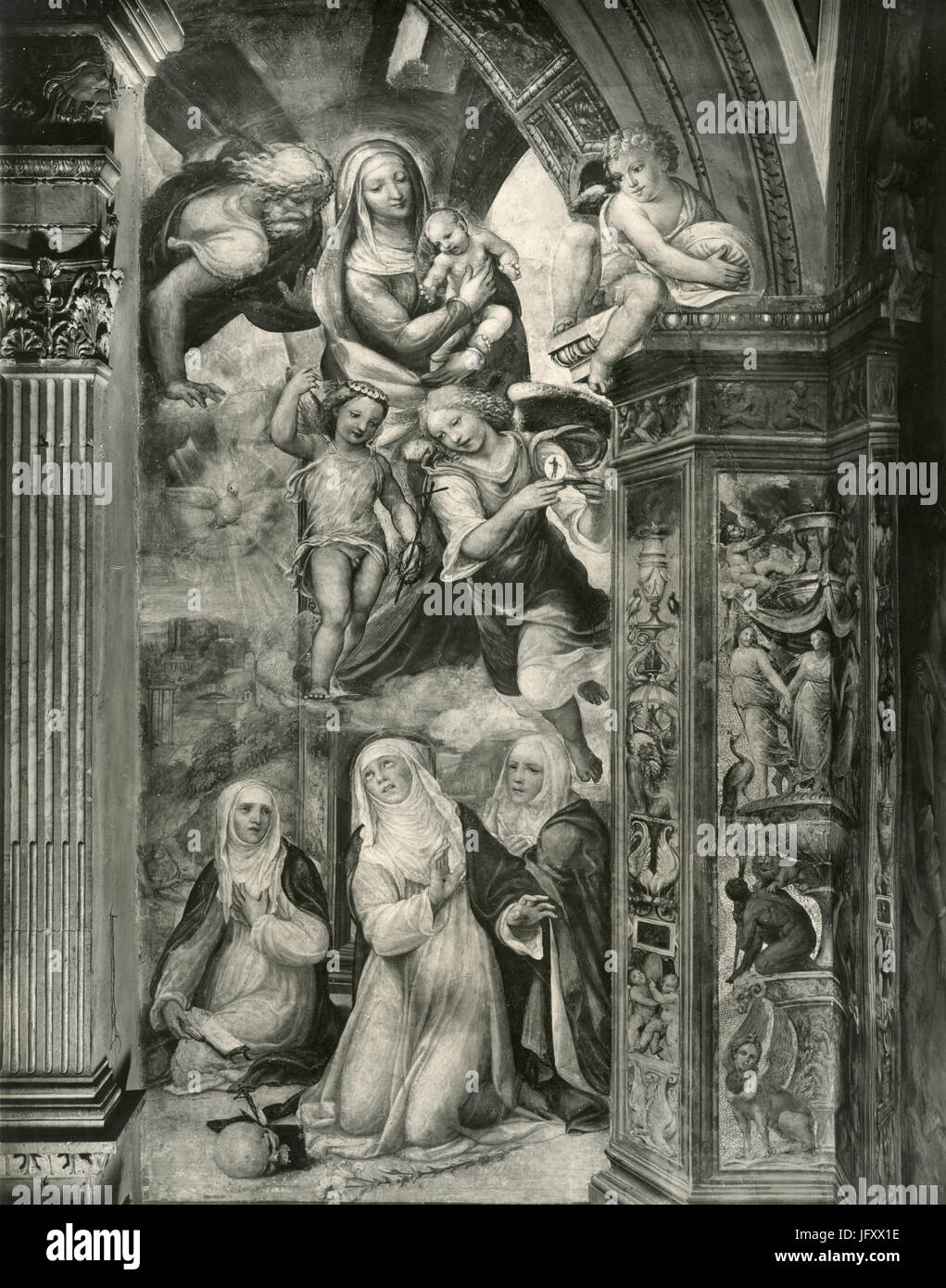 La Comunione di Santa Caterina, dipinto da Sodoma, Siena, Italia Foto Stock