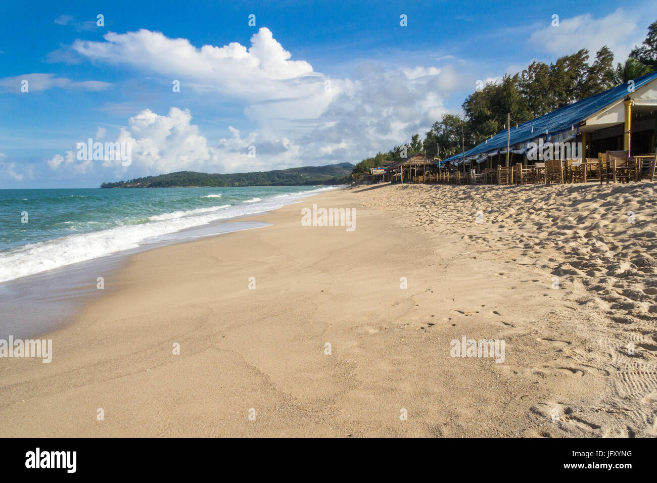 Ristoranti sulla spiaggia Bang Tao, Phuket, Tailandia Foto Stock