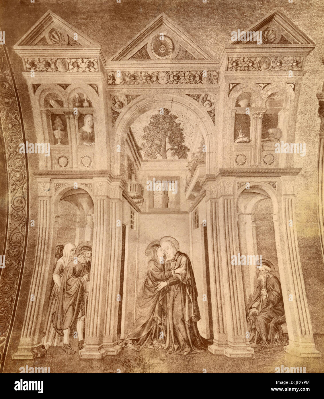 La visitazione, dipinto da Michele Giambono, Venezia, Italia Foto Stock