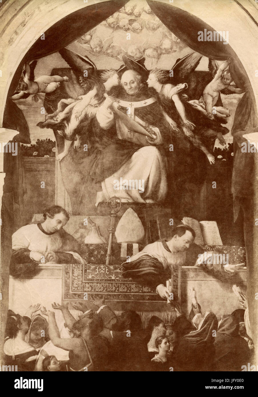 San Antonio in gloria tra gli angeli e i Santi, dipinto in San Giovanni e Paolo, Venezia, Italia Foto Stock