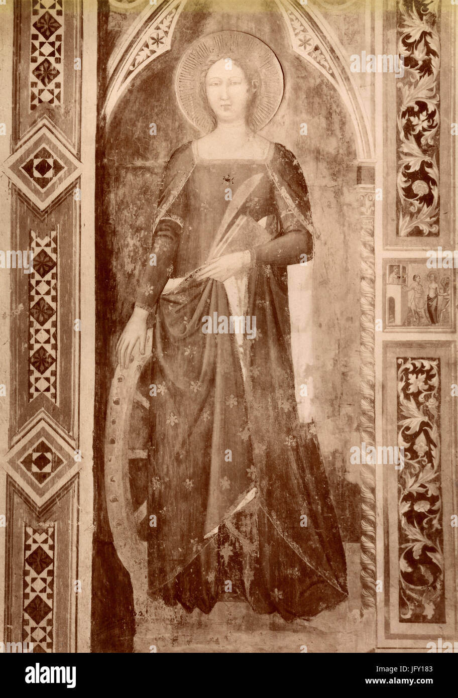 Santa Caterina, pittura di Spinello Aretino, Antella, Italia Foto Stock