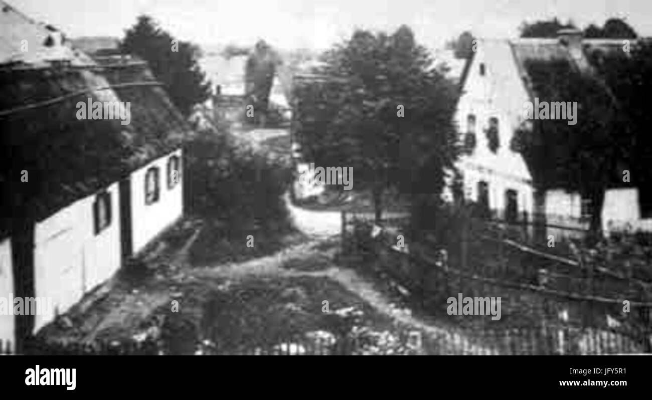 Dorfplatz in Modschiedel II 2819. Jhd.29 Foto Stock