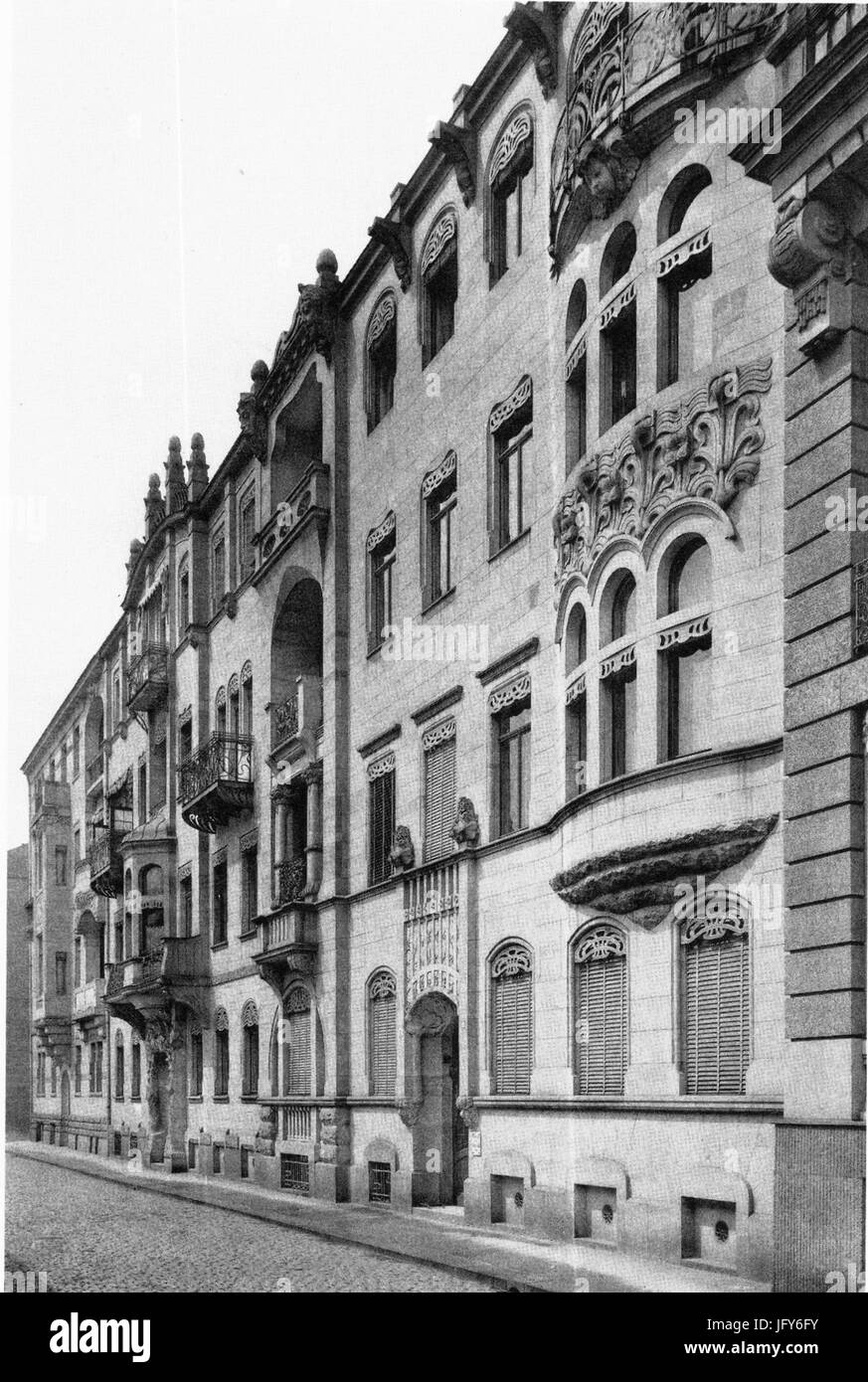 Dresda Lindengasse 2,4,6 von F.R. Voretzsch, Die Architektur des XX. Jahrhunderts - Zeitschrift für moderne Baukunst. Jahrgang 1904, 84 Foto Stock
