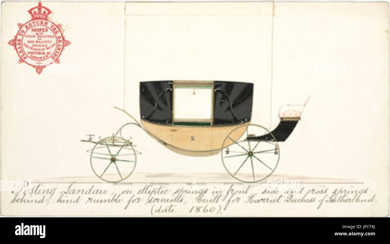 Duches di Sutherland s postare landau 1860 Foto Stock