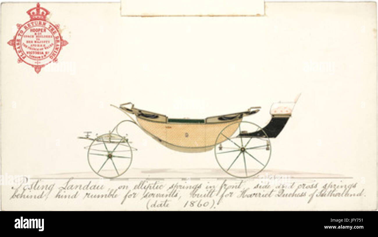 La duchessa di Sutherland s postare landau 1860 Foto Stock
