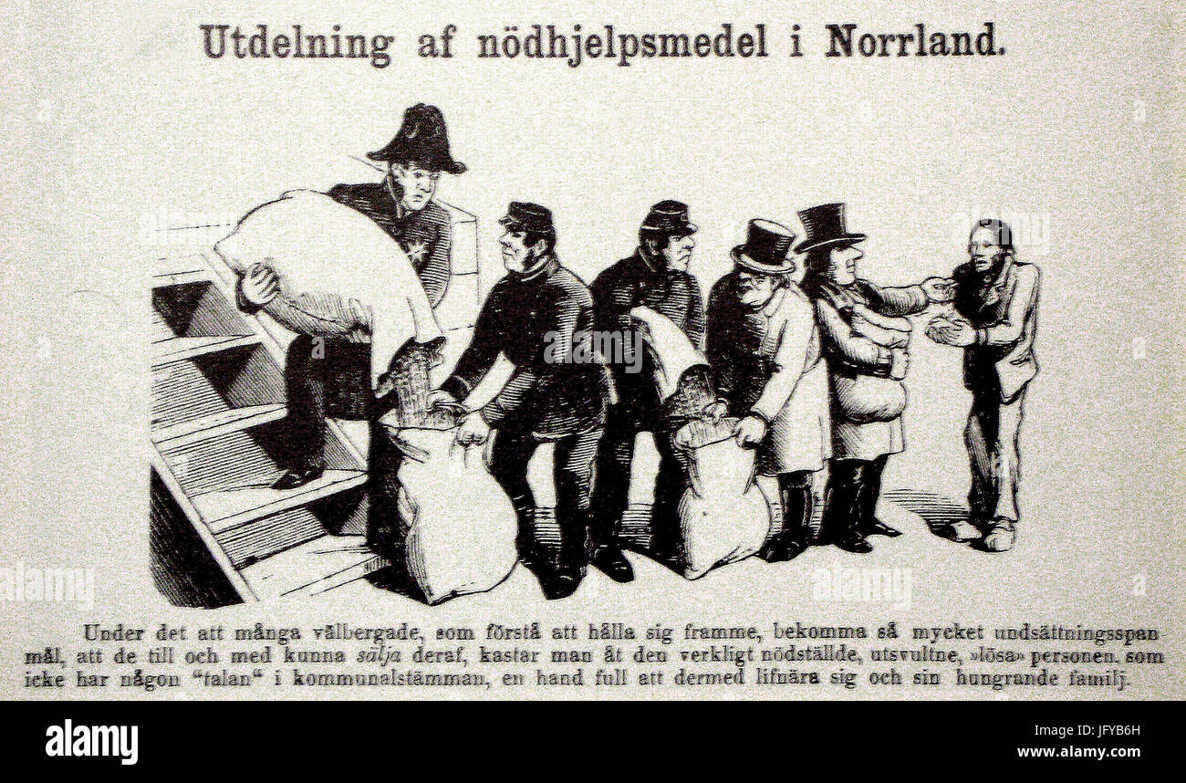 Aiuto d'emergenza Fäderneslandet immagine 1867 Foto Stock