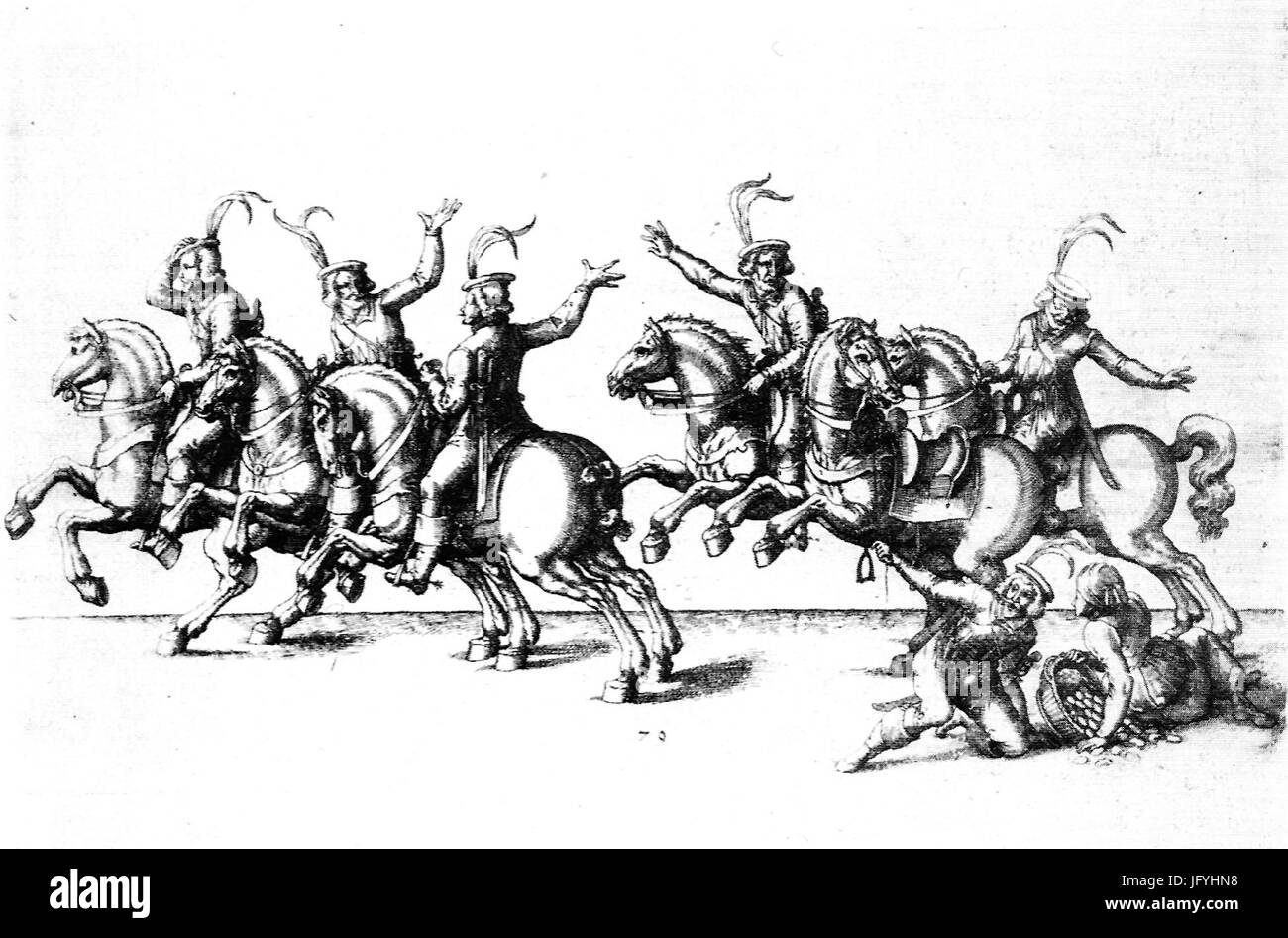 F Brentel - Schwäbische Bauern Radierung 1617 (RHW166) Foto Stock