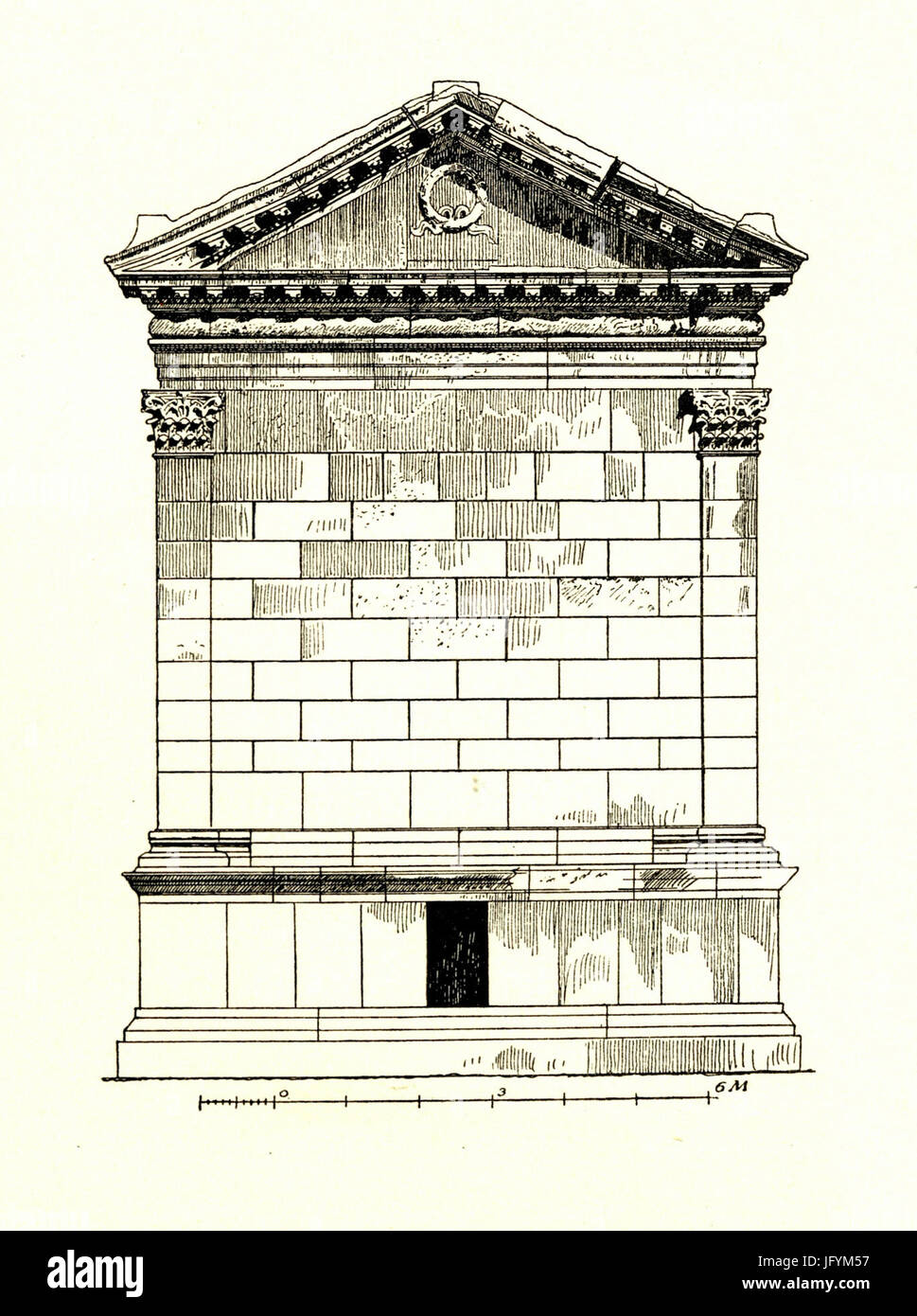 Fig 106 Rückseite des Tempels Foto Stock