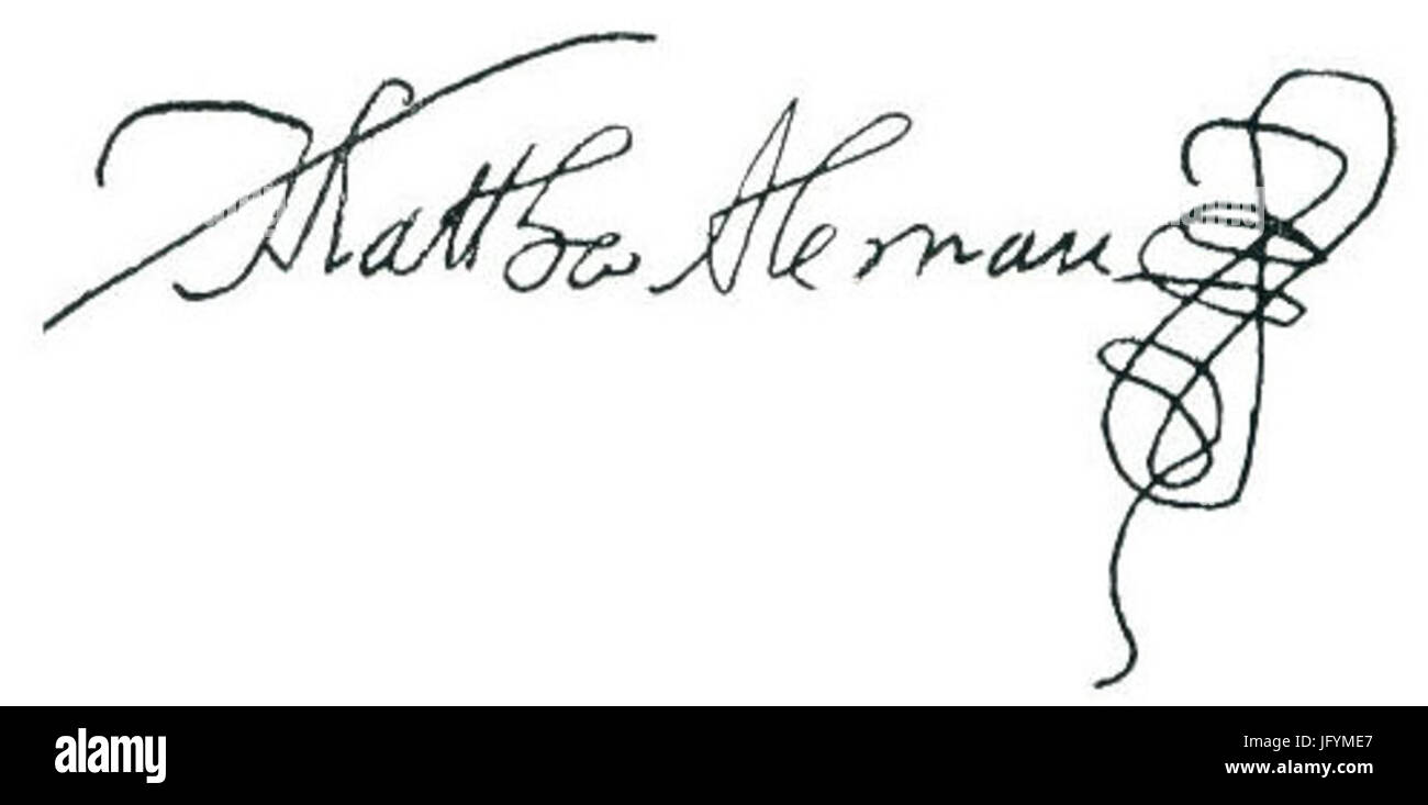 Firma mateo alemơ3A1n firma Foto Stock