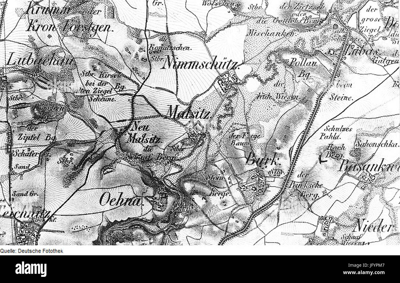 Fotothek df rp-c 0600035 Bautzen-Malsitz. Oberreit Sez. Bautzen 1844-46 Foto Stock