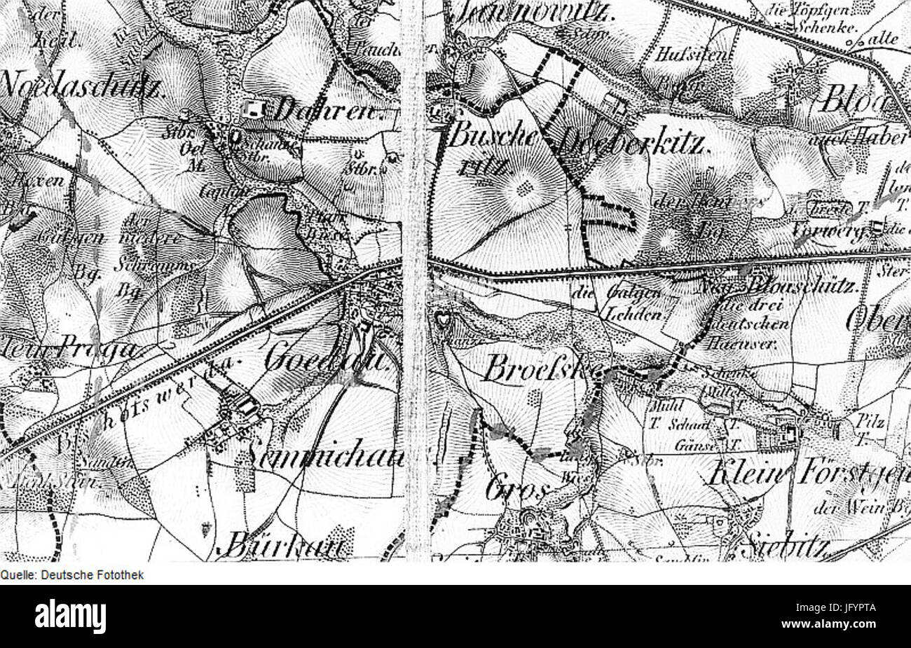 Fotothek df rp-c 0630017 Göda-Dahren. Oberreit Sez. Bautzen 1844-46 Foto Stock