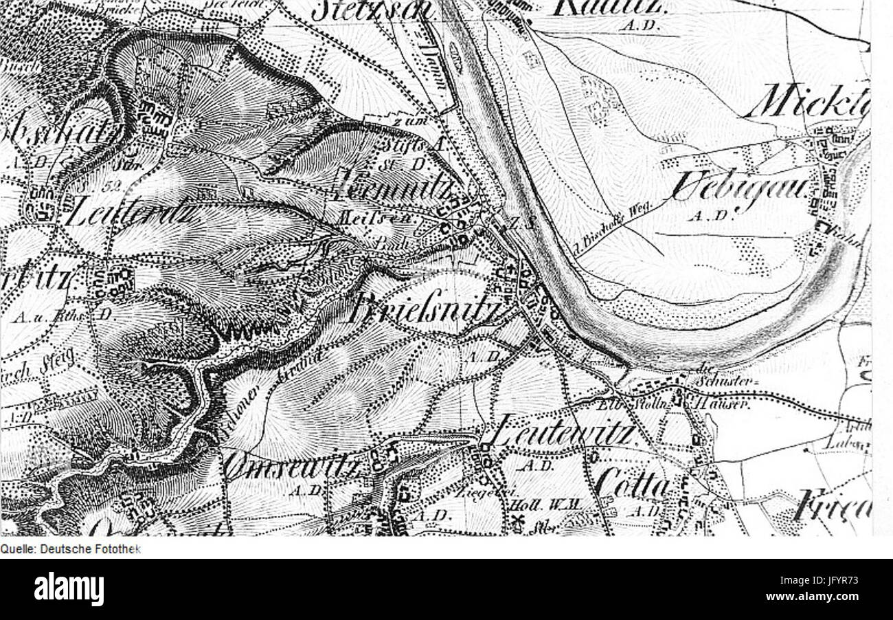 Fotothek df rp-c 0730011 Dresden-Briesnitz. Oberreit Sez. Dresda 1821- Foto Stock