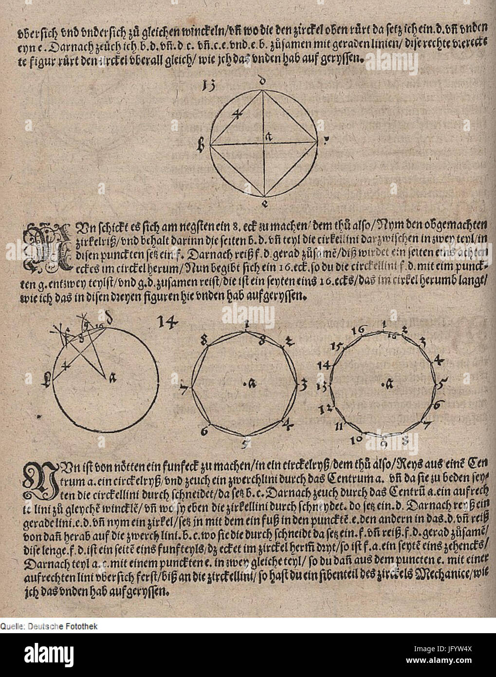 Fotothek df tg 0000694 geometria 5E Vieleck 5E Kreis 5E Quadrat Foto Stock
