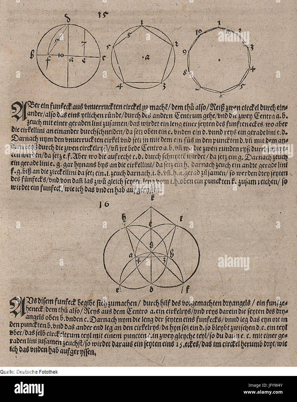 Fotothek df tg 0000695 geometria 5E Vieleck 5E Zirkel Foto Stock