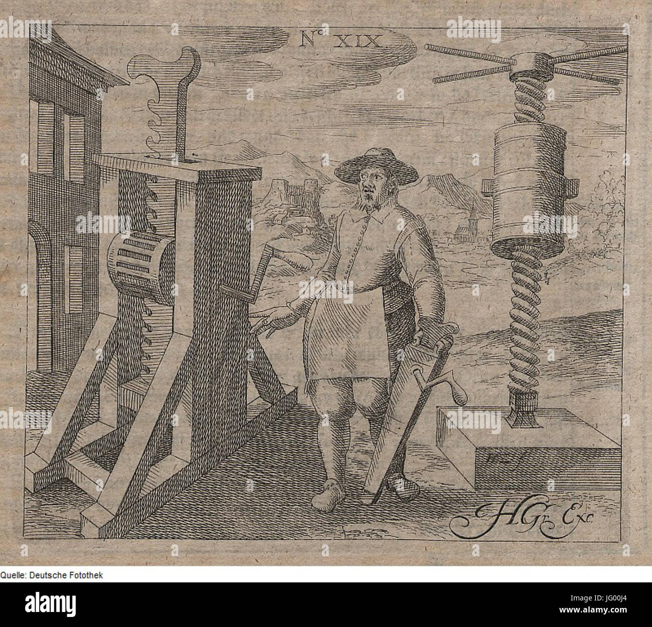 Fotothek df tg 0003039 Mechanik 5E Werkzeug 5E Rammbock Foto Stock