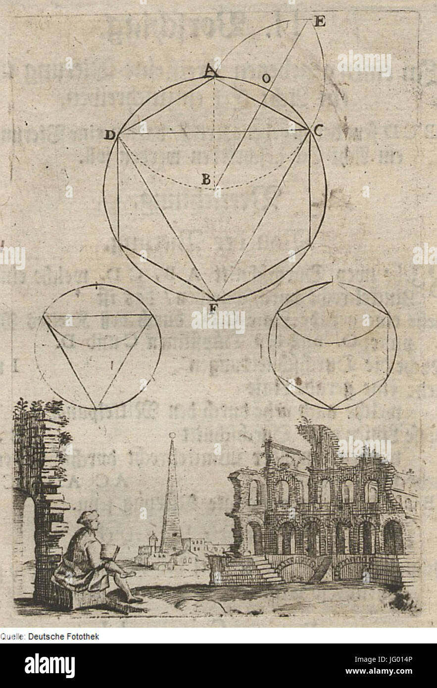 Fotothek df tg 0003391 geometria 5E Konstruktion 5E Kreis 5E Dreieck 5E Vieleck Foto Stock