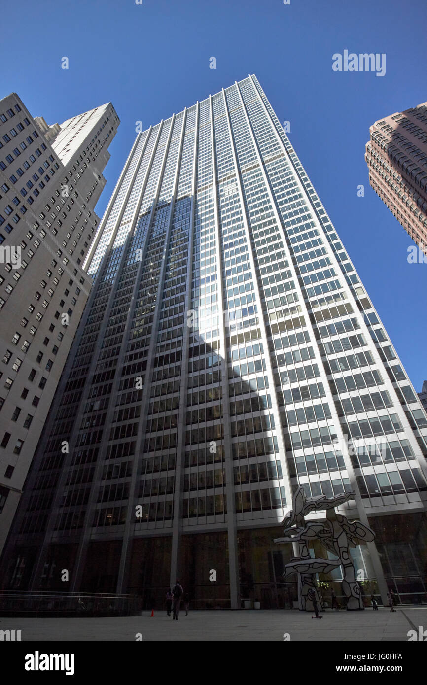 Uno Chase Manhattan Plaza New York City USA Foto Stock