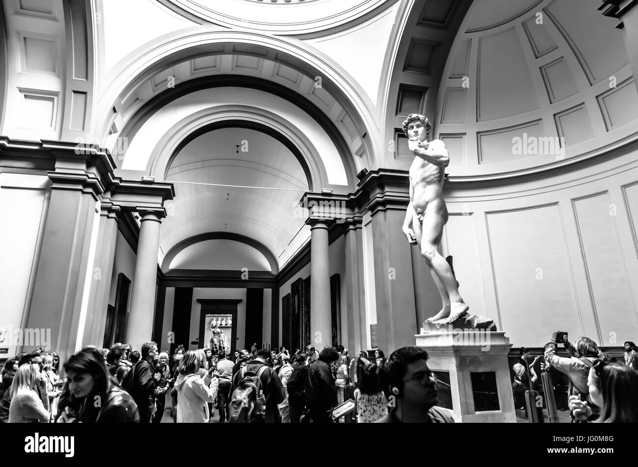 Il David di Michelangelo all Accademia di Firenze Museo Foto Stock