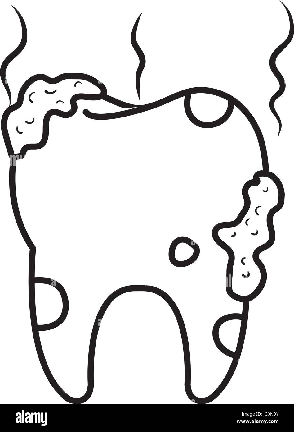 Dente sporco icona isolato Illustrazione Vettoriale