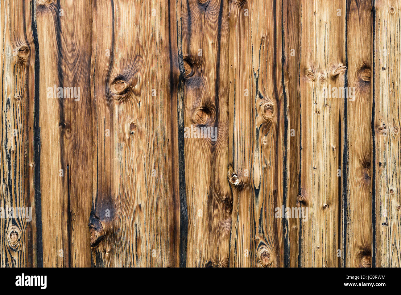 Marrone naturale fienile parete in legno. parete sfondo texture con copyspace. Foto Stock