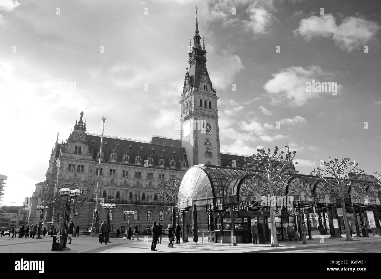 Hamburger Rathaus Foto Stock