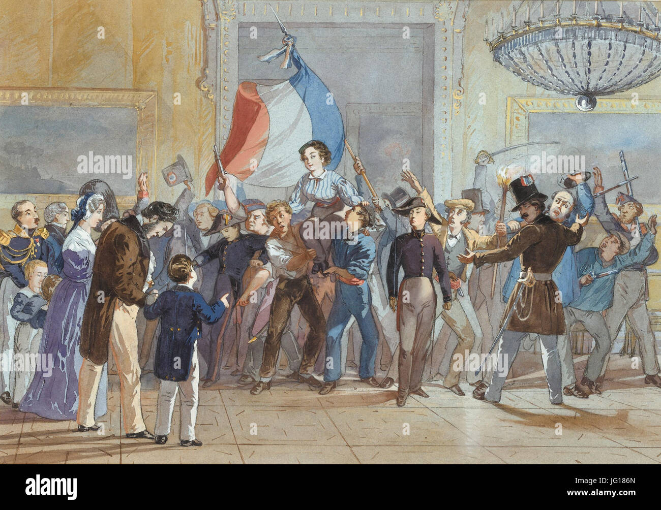 François d'Orléans - La révolution de 1830, le 31 juillet Foto Stock