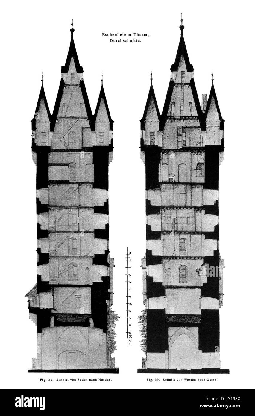 Frankfurt am Main-Eschenheimer Turm-Durchschnitte Foto Stock