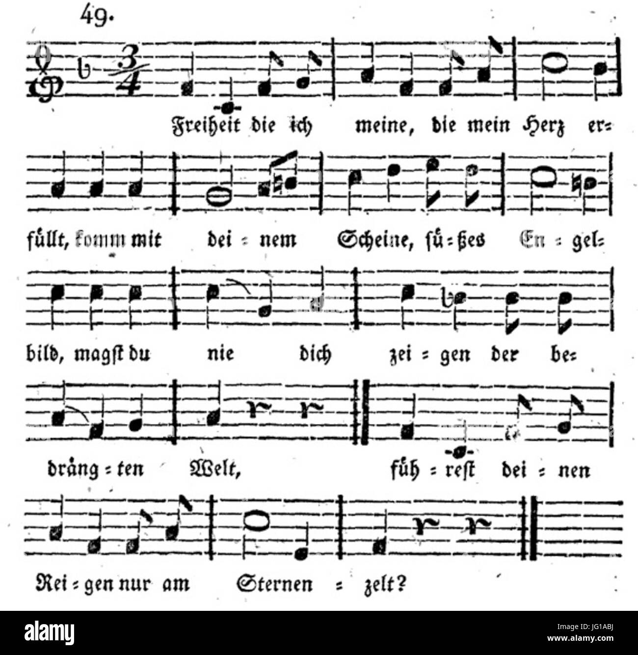 Freiheit die ich meine 28Deutsche Lieder für Jung und Alt 181829 Foto Stock