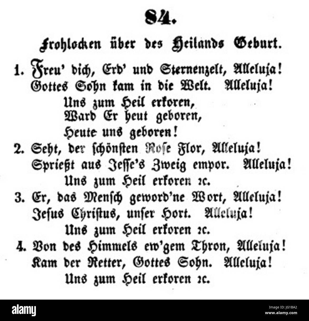 Freu dich Erd und Sternenzelt 28184429 Foto Stock