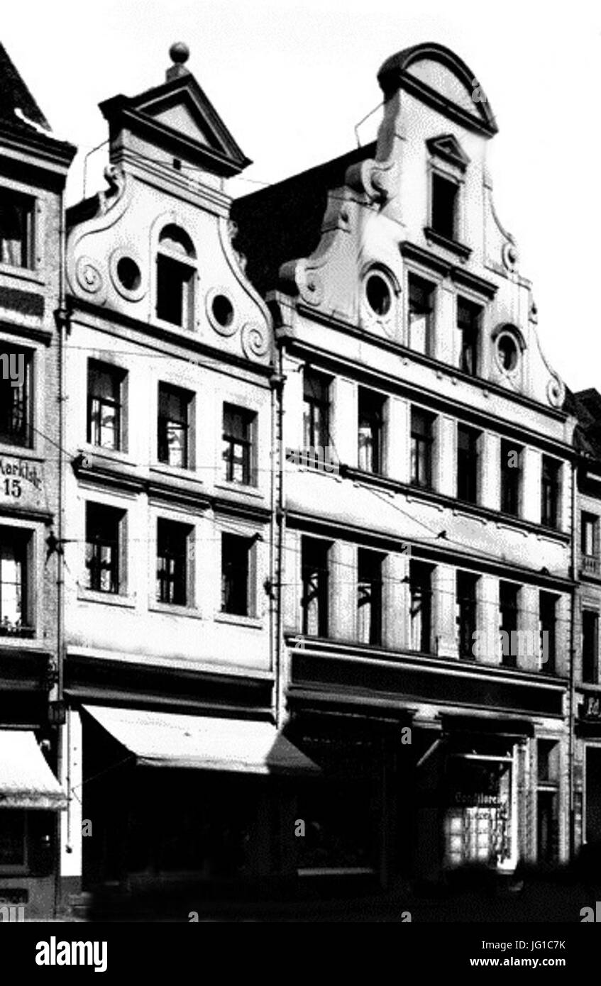 Marktstraße Düsseldorf Nr. 15 13 11 und 9 Foto Stock