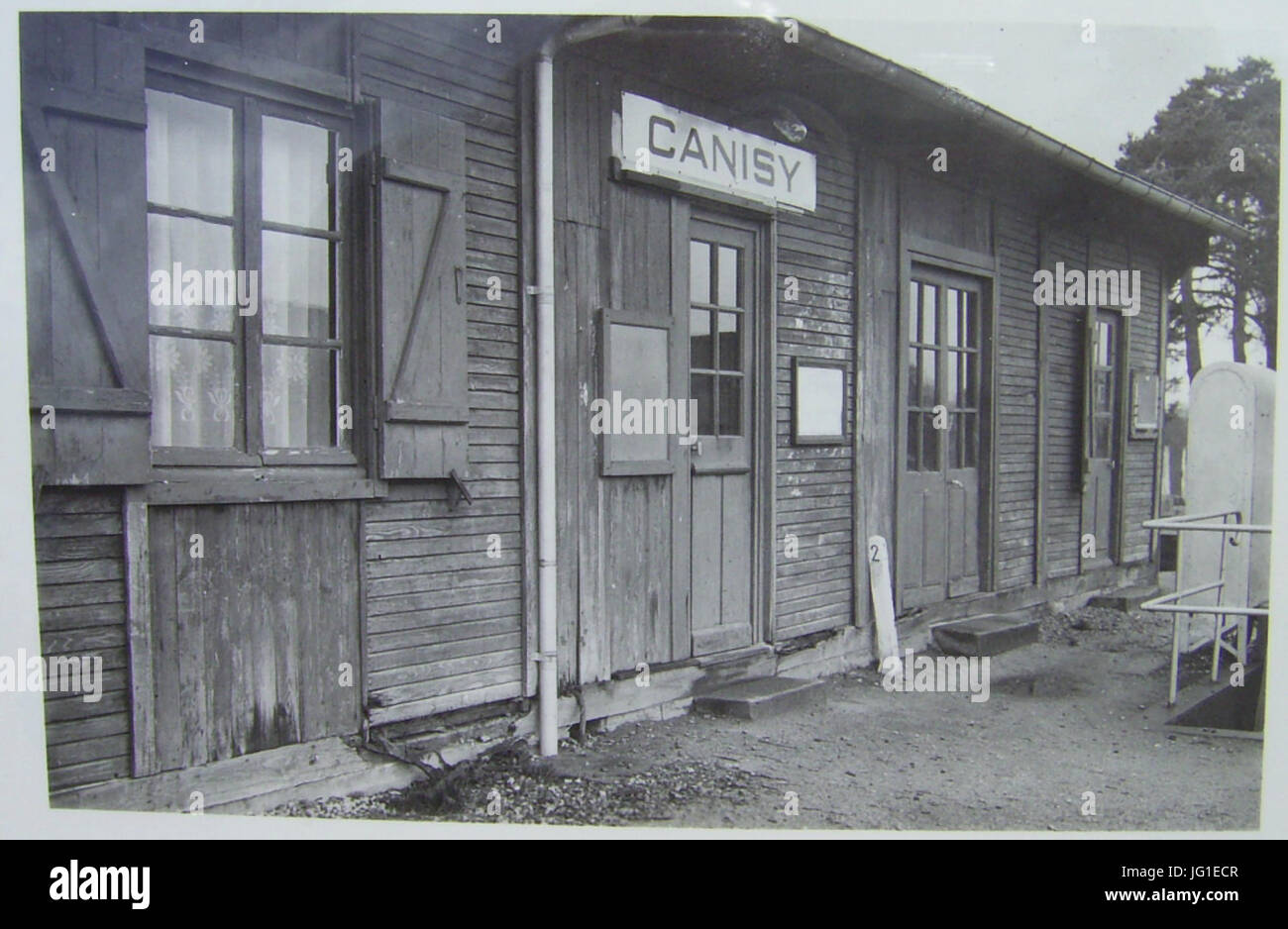 Gare de canisy après guerre Foto Stock