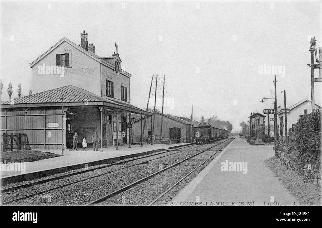 Gare-Combs-la-Ville-Quincy-1 Foto Stock