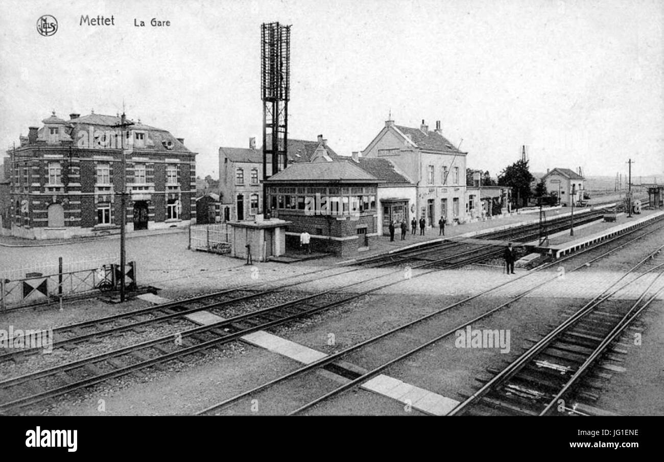 Gare-Mettet-1900 Foto Stock