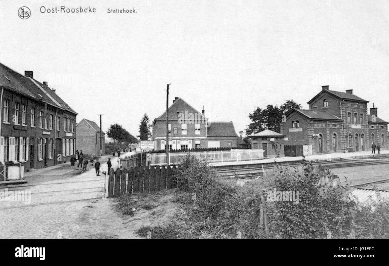 Gare-Oostroozebeke-CPancienne Foto Stock