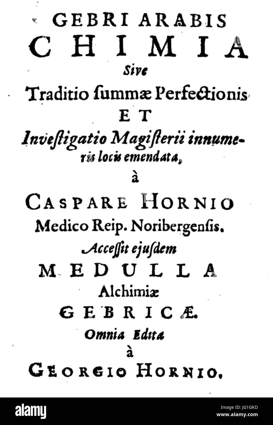 Georg clacson (1542-1603) Chimia sive traditio Foto Stock